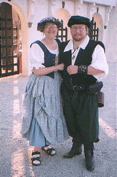 Mike and Pam Harris in costume at the Scarborough Faire